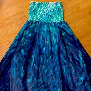 Strapless maxi dress